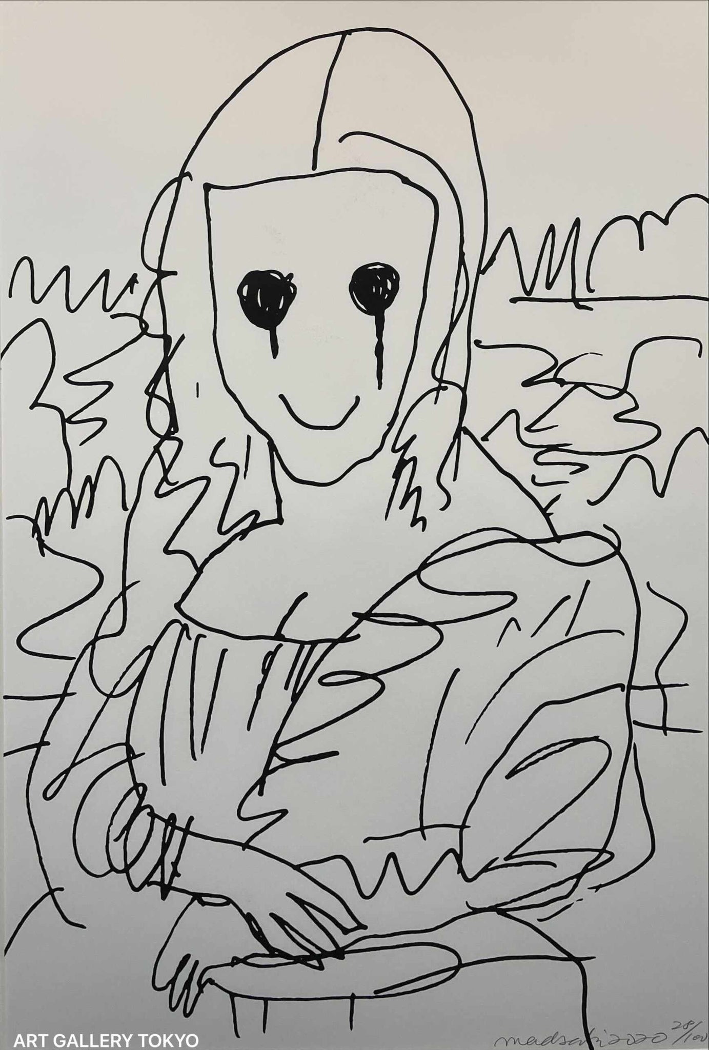 Coffee Break Drawing of Mona Lisa_P 本日発送